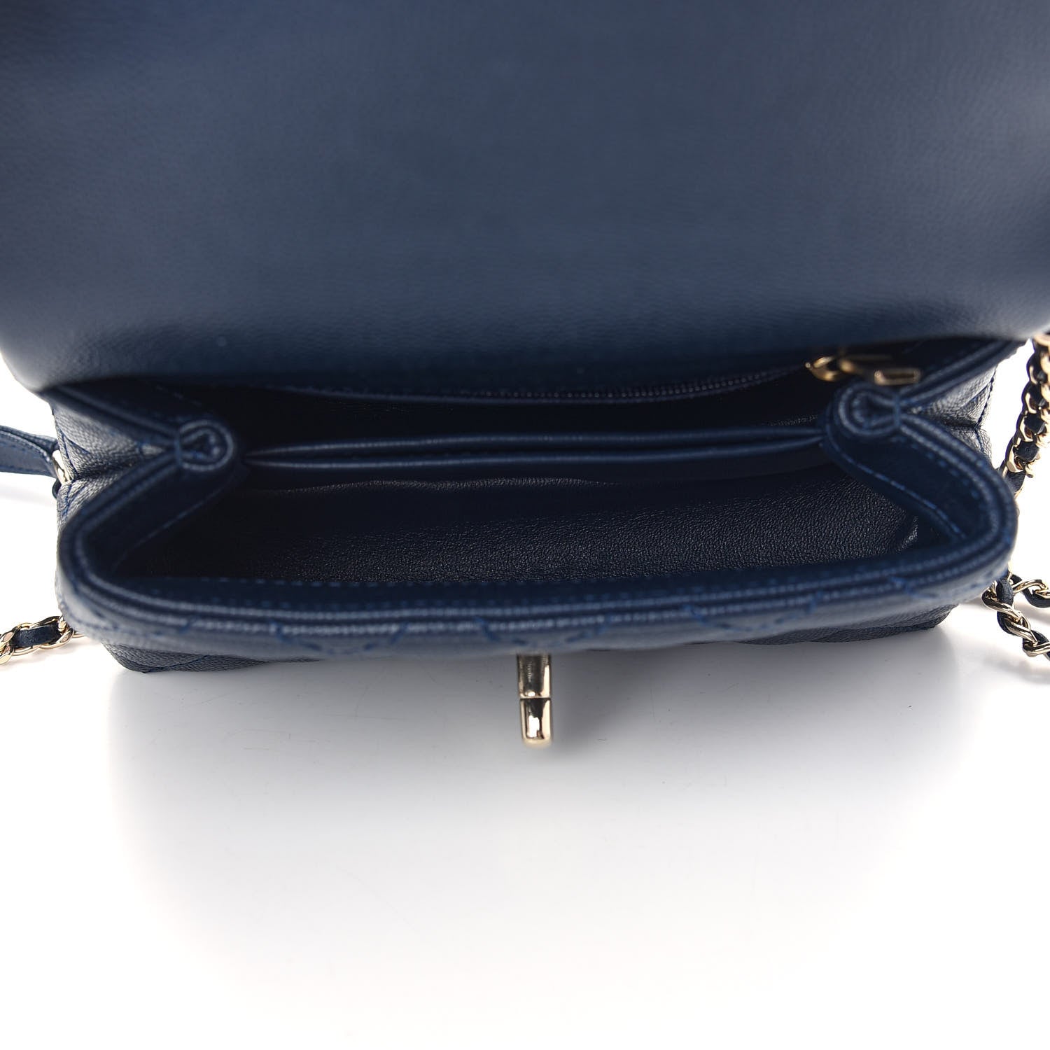 Chanel Caviar Quilted Extra Mini Coco Handle Flap Navy 4 of 8