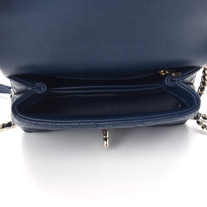 Chanel Caviar Quilted Extra Mini Coco Handle Flap Navy 4 of 8