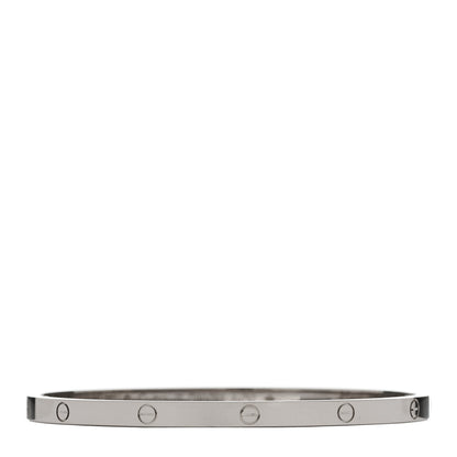Cartier 18K White Gold Small LOVE Bracelet 17 1 of 9