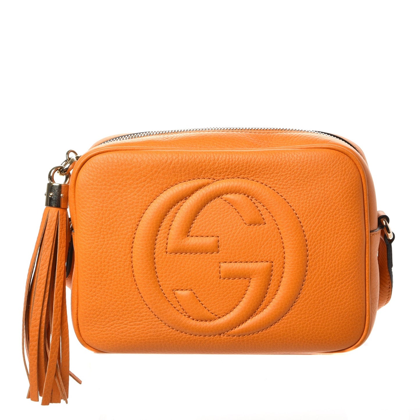 Pebbled Calfskin Small Soho Disco Bag Curcuma