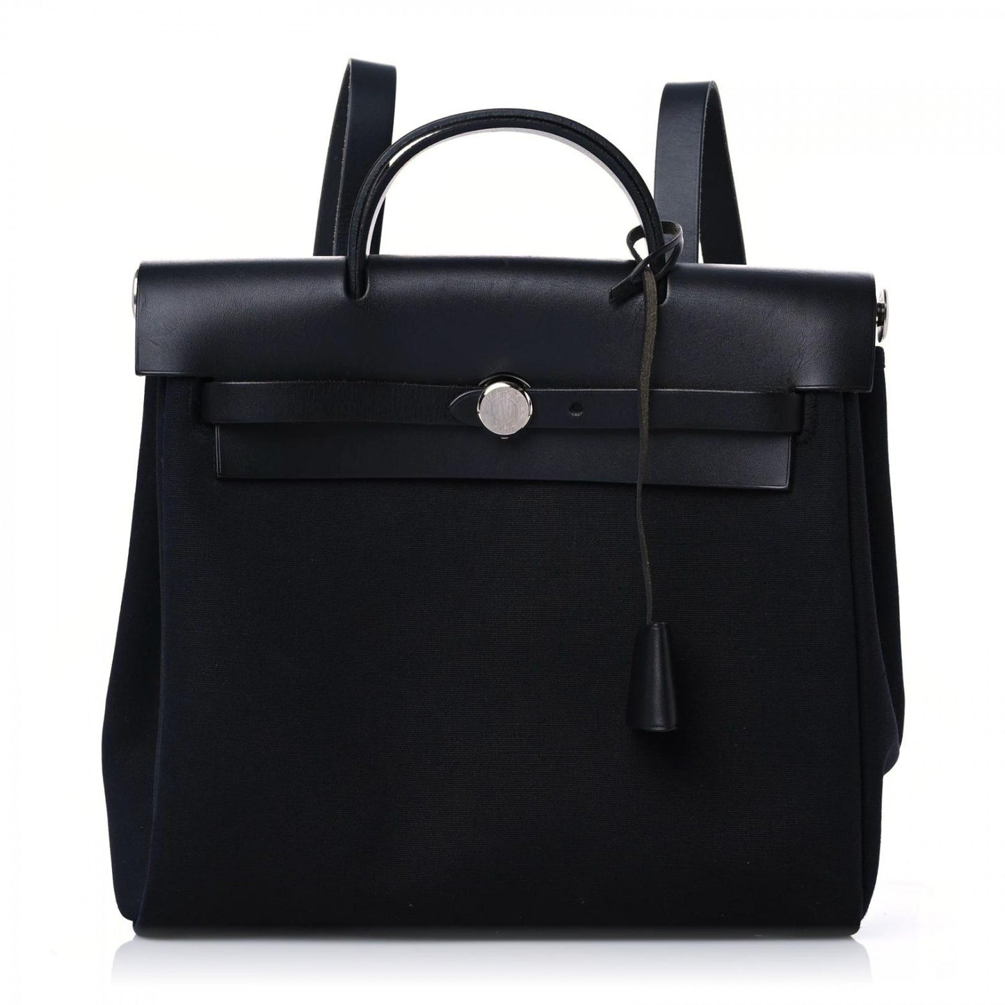Toile Vache Calfskin Herbag 30 PM Backpack Black