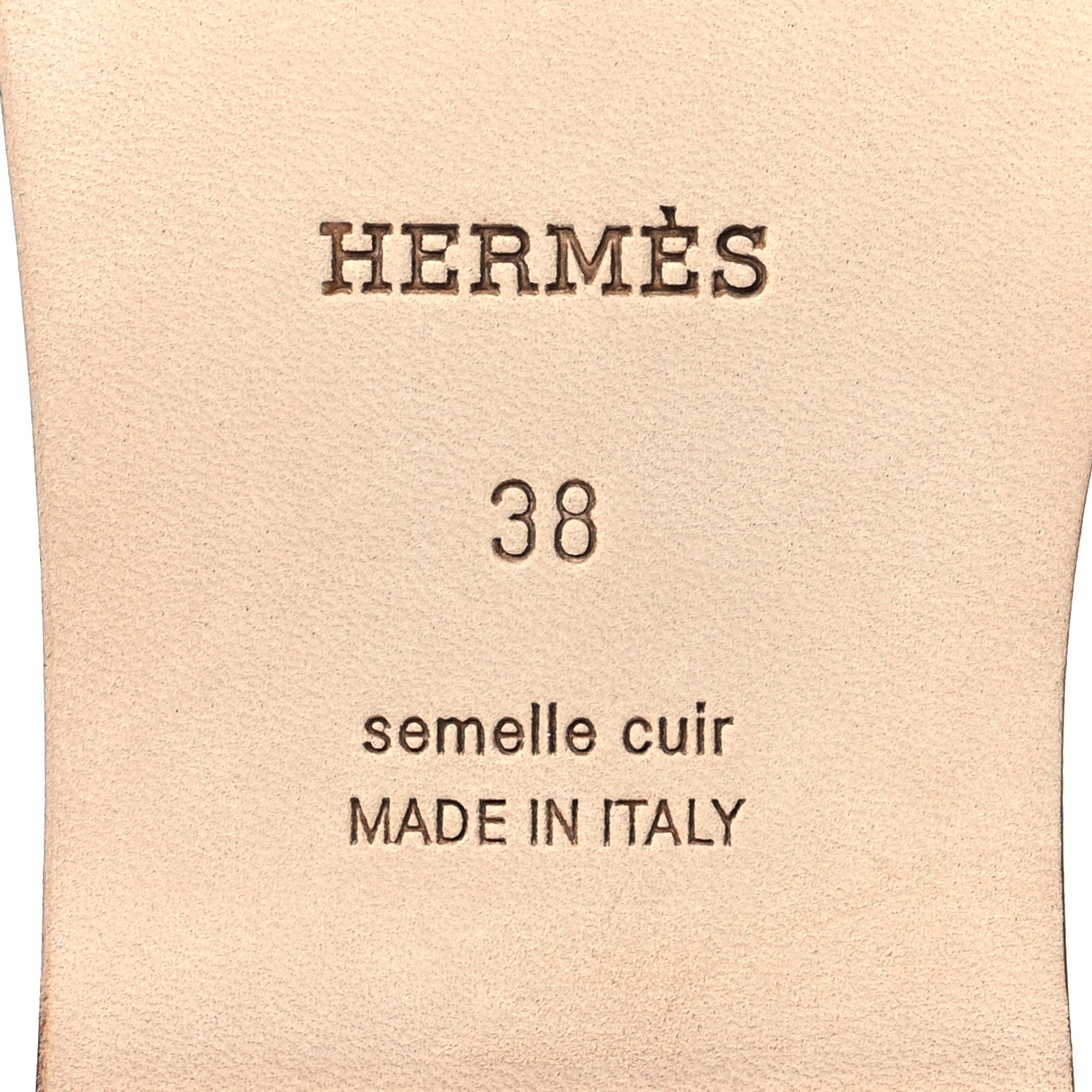 Hermes Box Calfskin Oran Sandals 38 White 7 of 8