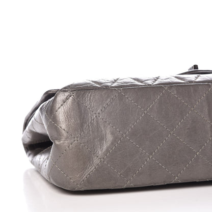 Chanel Metallic Aged Calfskin Quilted 2.55 Reissue 227 Flap Dark Silver 8 of 15