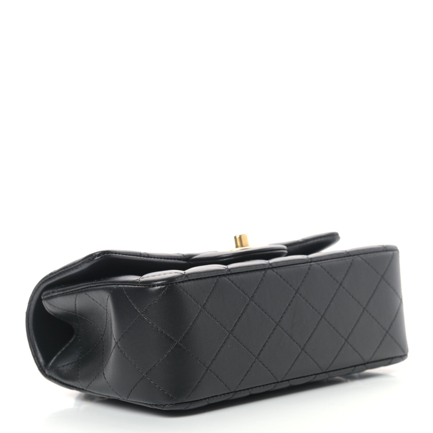 Chanel Lambskin Quilted Mini Top Handle Rectangular Flap Black 4 of 10
