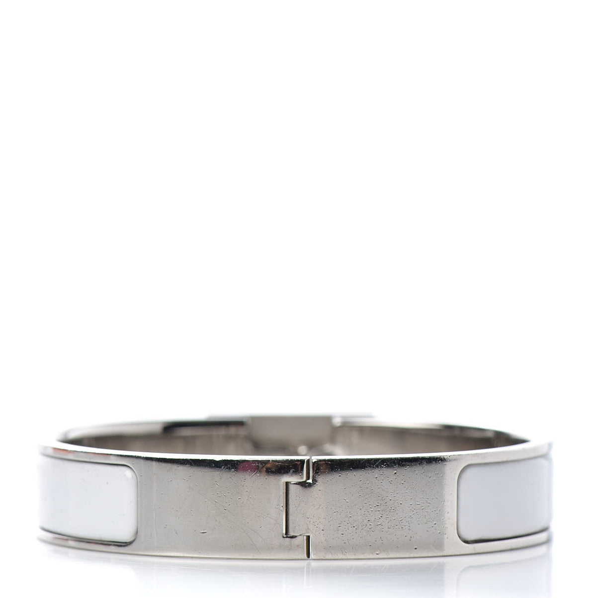 Enamel Clic Anneau Bracelet PM White