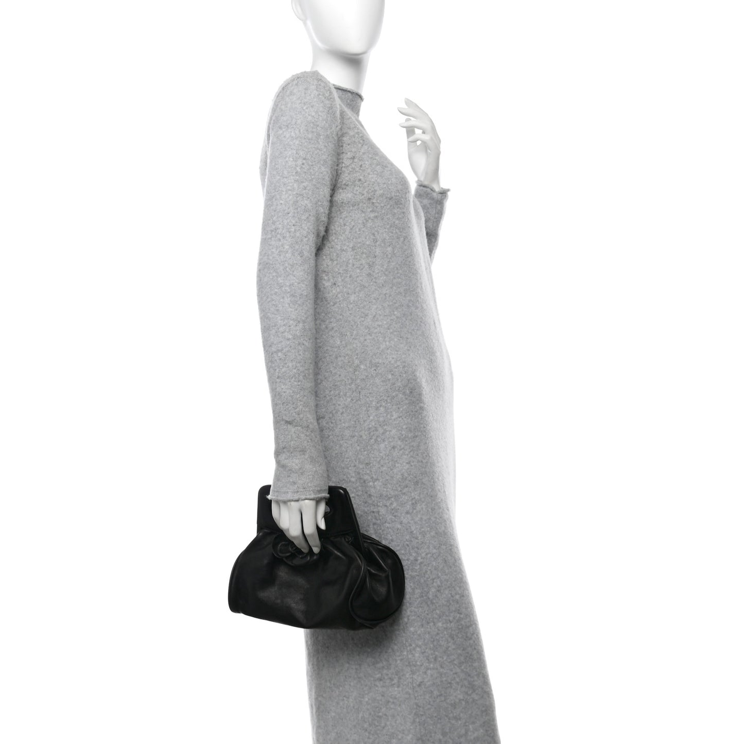 Lambskin Camellia Frame Bag Black