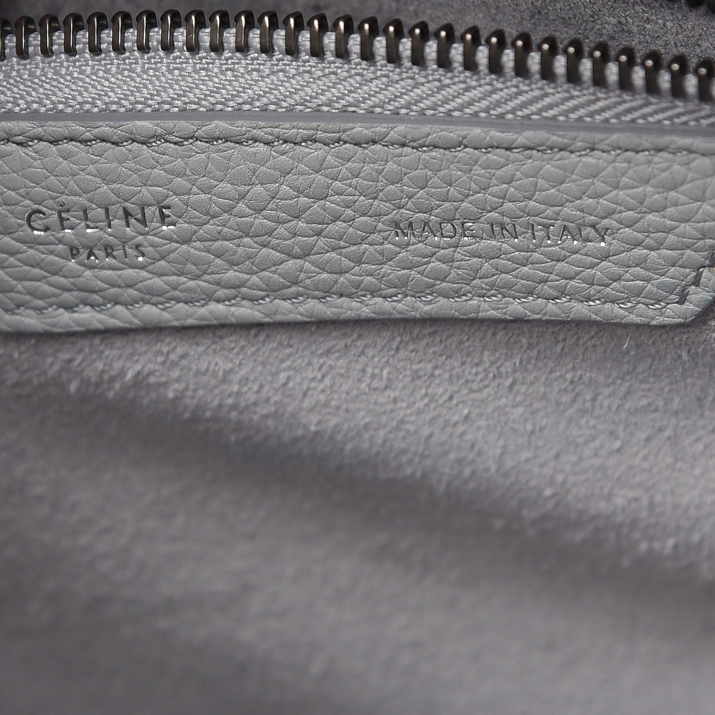 Drummed Calfskin Micro Luggage Pearl Blue