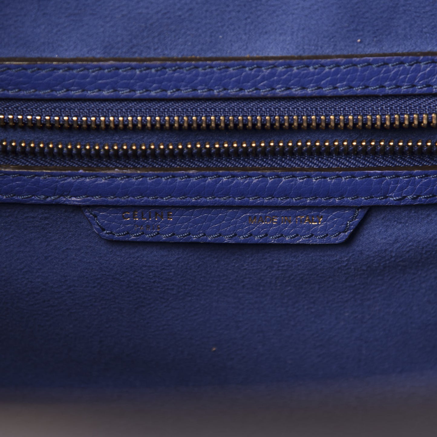 Drummed Calfskin Mini Luggage Indigo