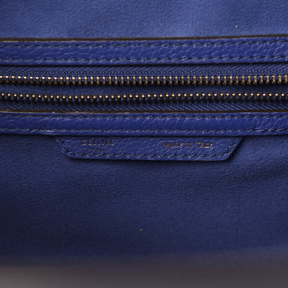 Celine Drummed Calfskin Mini Luggage Indigo 13 of 15
