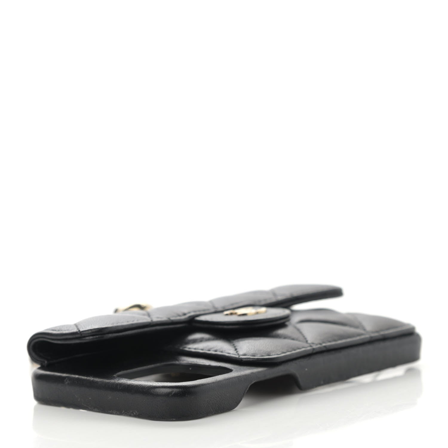 Chanel Lambskin Quilted iPhone XII Pro Case With Chain Black 4 of 12