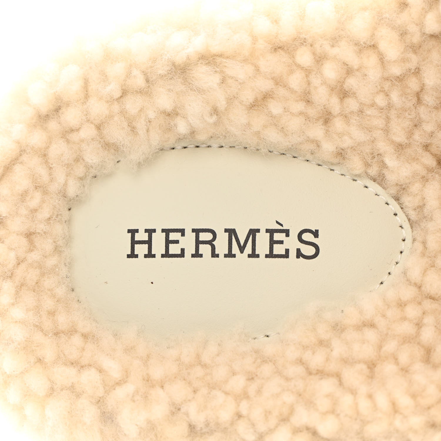 Hermes Woolskin Womens Chypre Sandals 39 Ecru 6 of 10