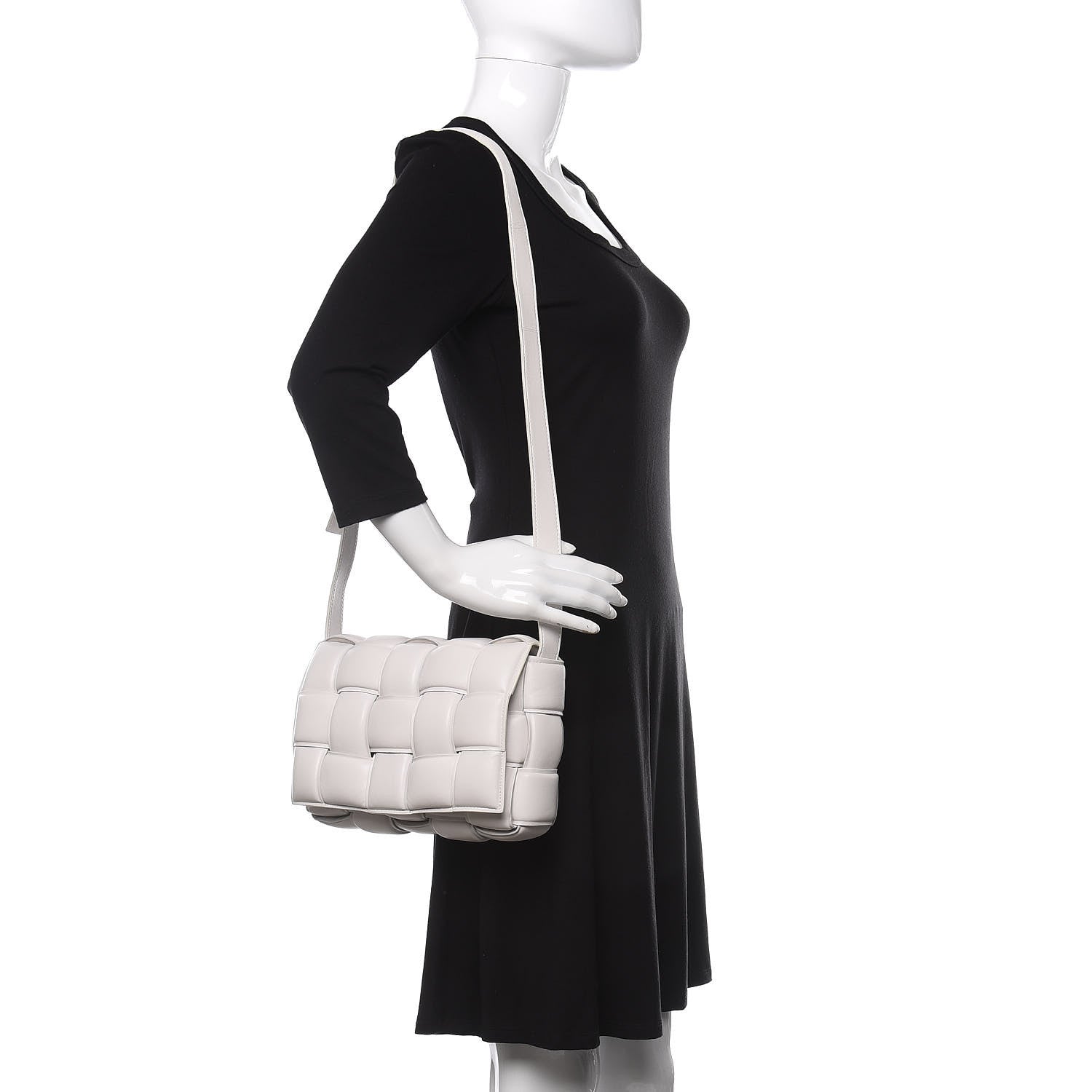 Bottega Veneta Nappa Maxi Intreccio Padded Cassette Crossbody Bag Chalk 2 of 9