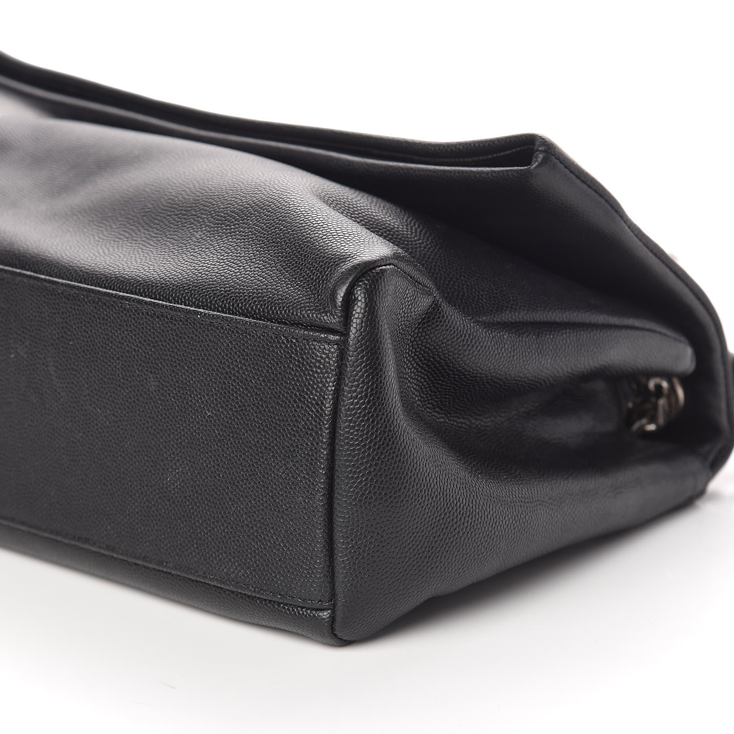 Saint Laurent Grain De Poudre Medium West Hollywood Monogram Fold-Over Black 10 of 11