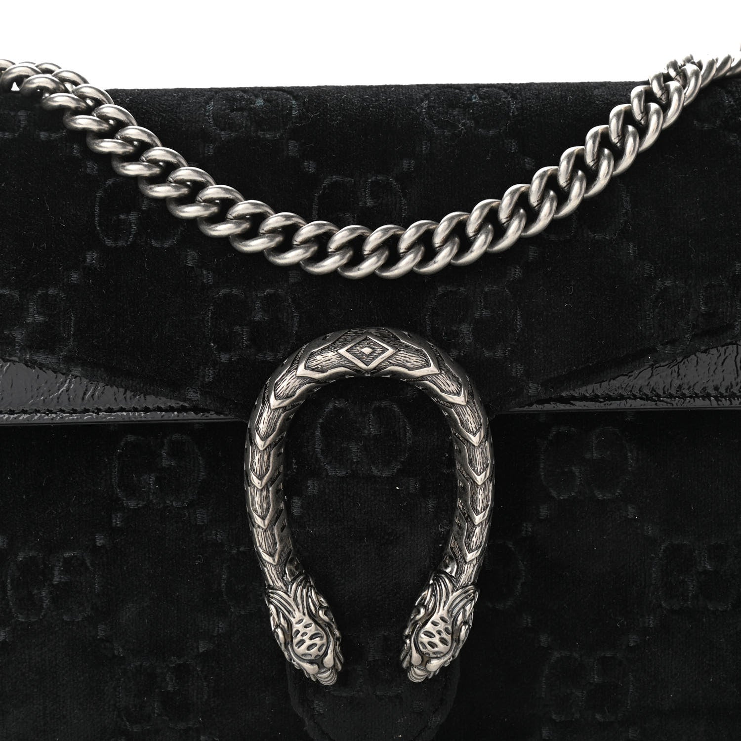 Gucci Velvet GG Monogram Small Dionysus Shoulder Bag Black 8 of 10