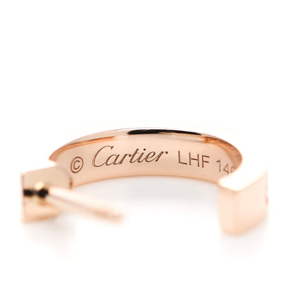 Cartier 18K Pink Gold Small LOVE Hoop Earrings 4 of 6