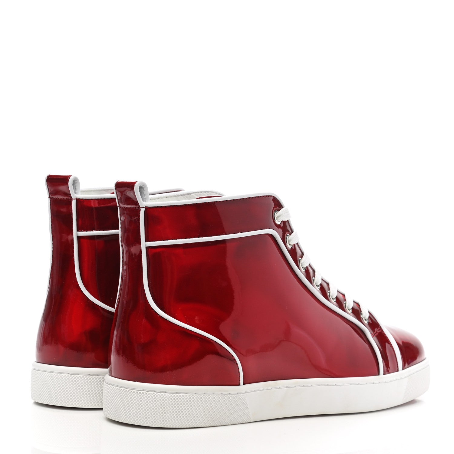 Christian Louboutin Patent Mens Louis Orlato Flat Sneakers 43 Red 4 of 9