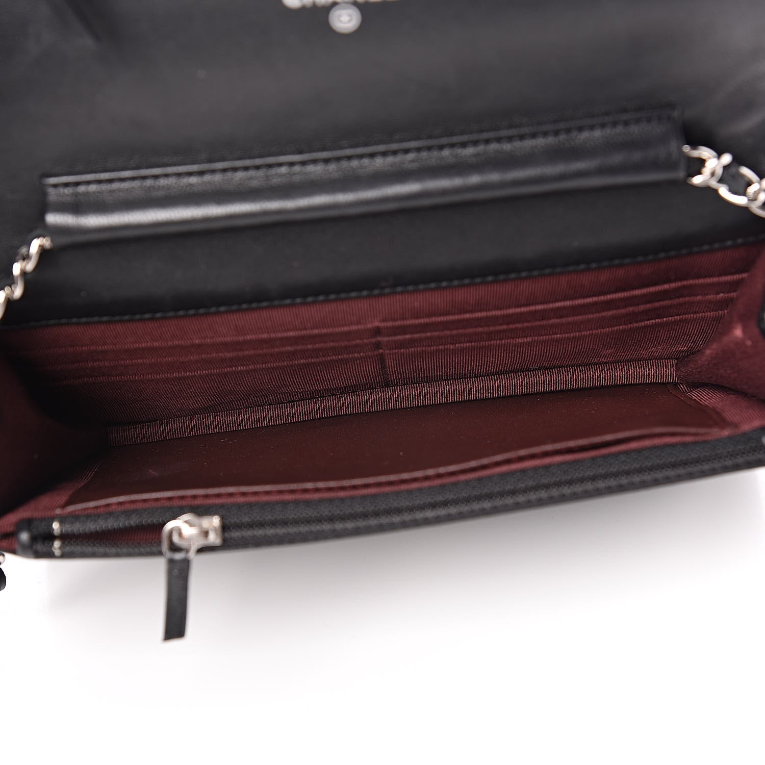 Chanel Lambskin Quilted Wallet On Chain WOC Black 5 of 11