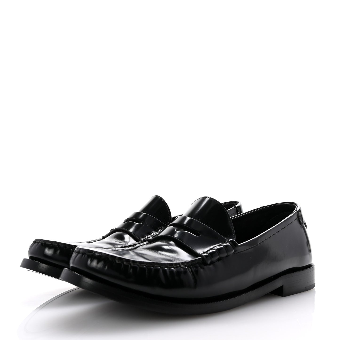 Calfskin Penny Loafers 40 Black