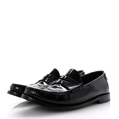 Saint Laurent Calfskin Penny Loafers 40 Black 4 of 11
