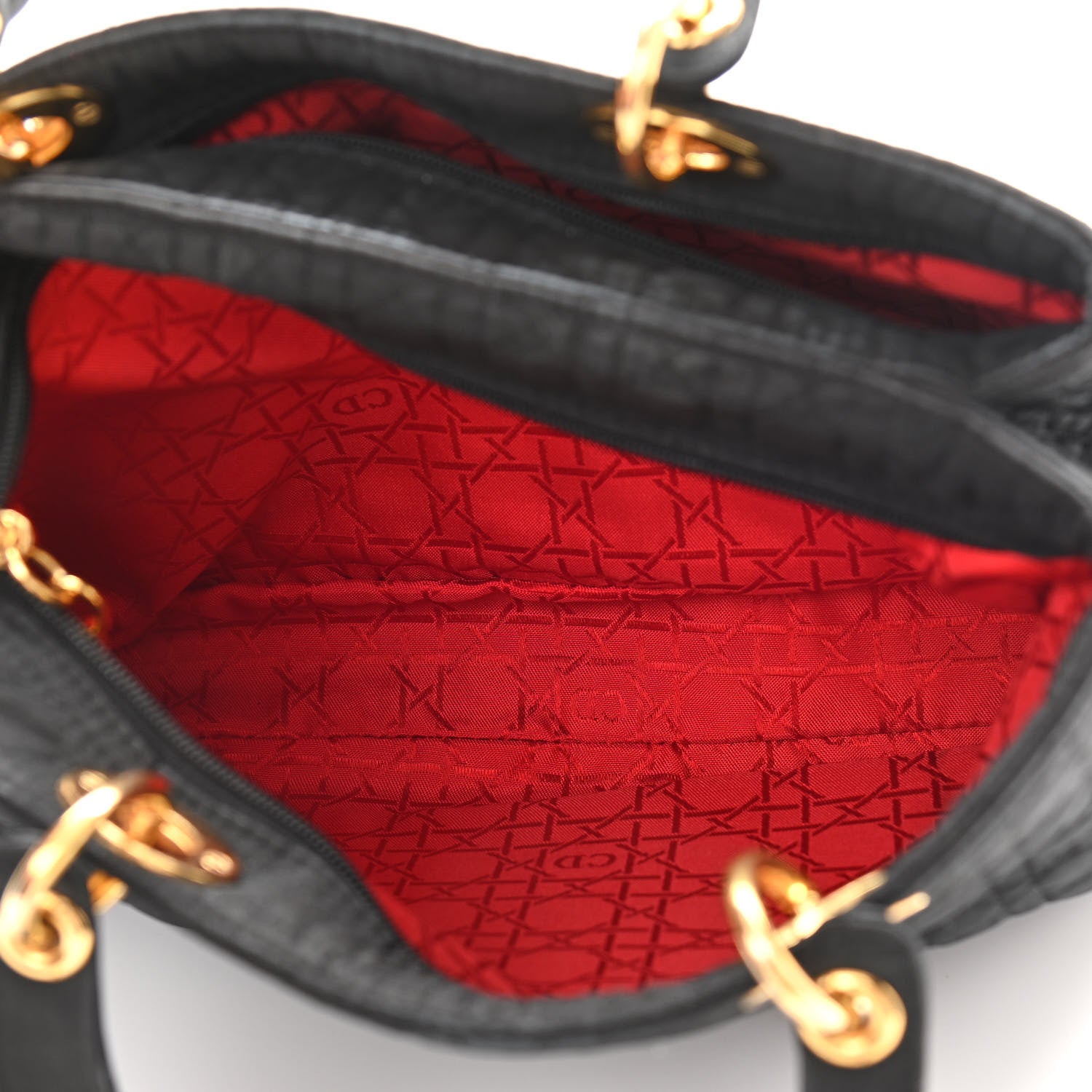 Christian Dior Nylon Cannage Large Lady Dior Black 6 of 11