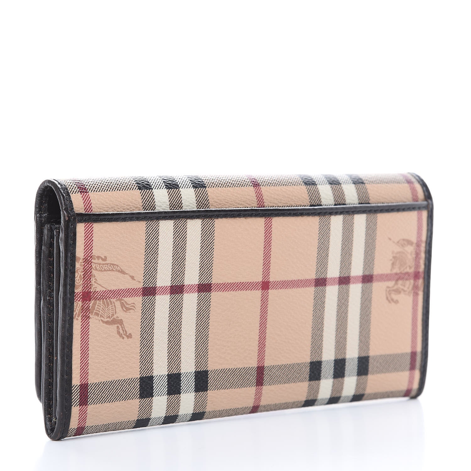 Burberry Haymarket Check Penrose Continental Wallet Chocolate 3 of 10