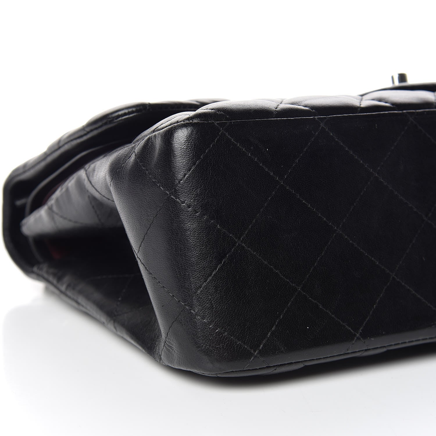 Chanel Lambskin Quilted Jumbo Double Flap Black 6 of 11