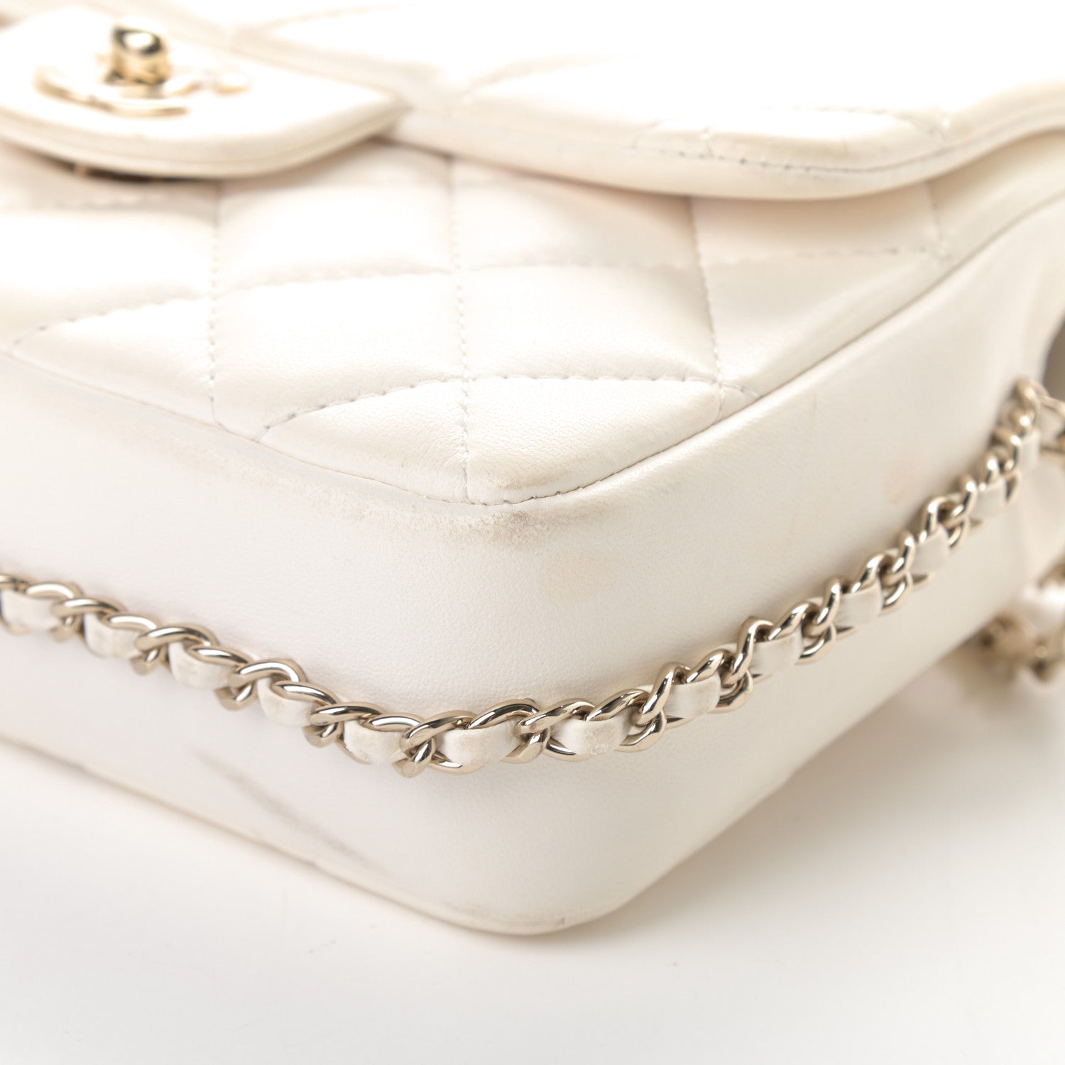 Chanel Lambskin Quilted Small My Precious Flap White 10 of 18