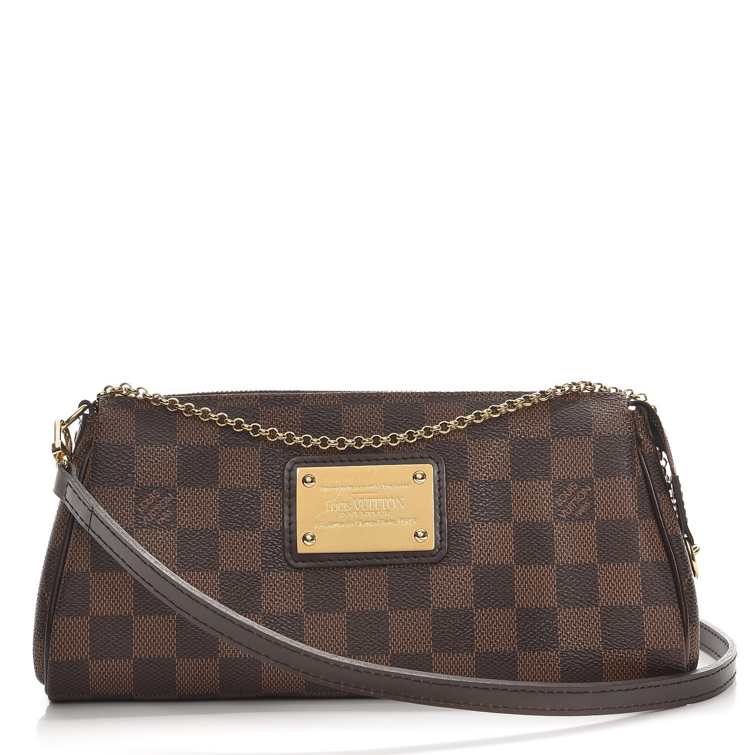 Louis Vuitton Damier Ebene Eva Clutch 1 of 8