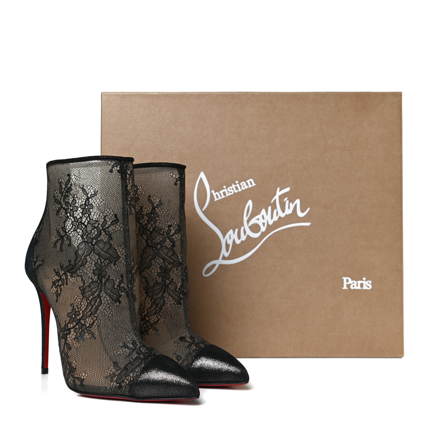 Lace Lame Specchio Gipsybootie 100 Ankle Boots 36 Black
