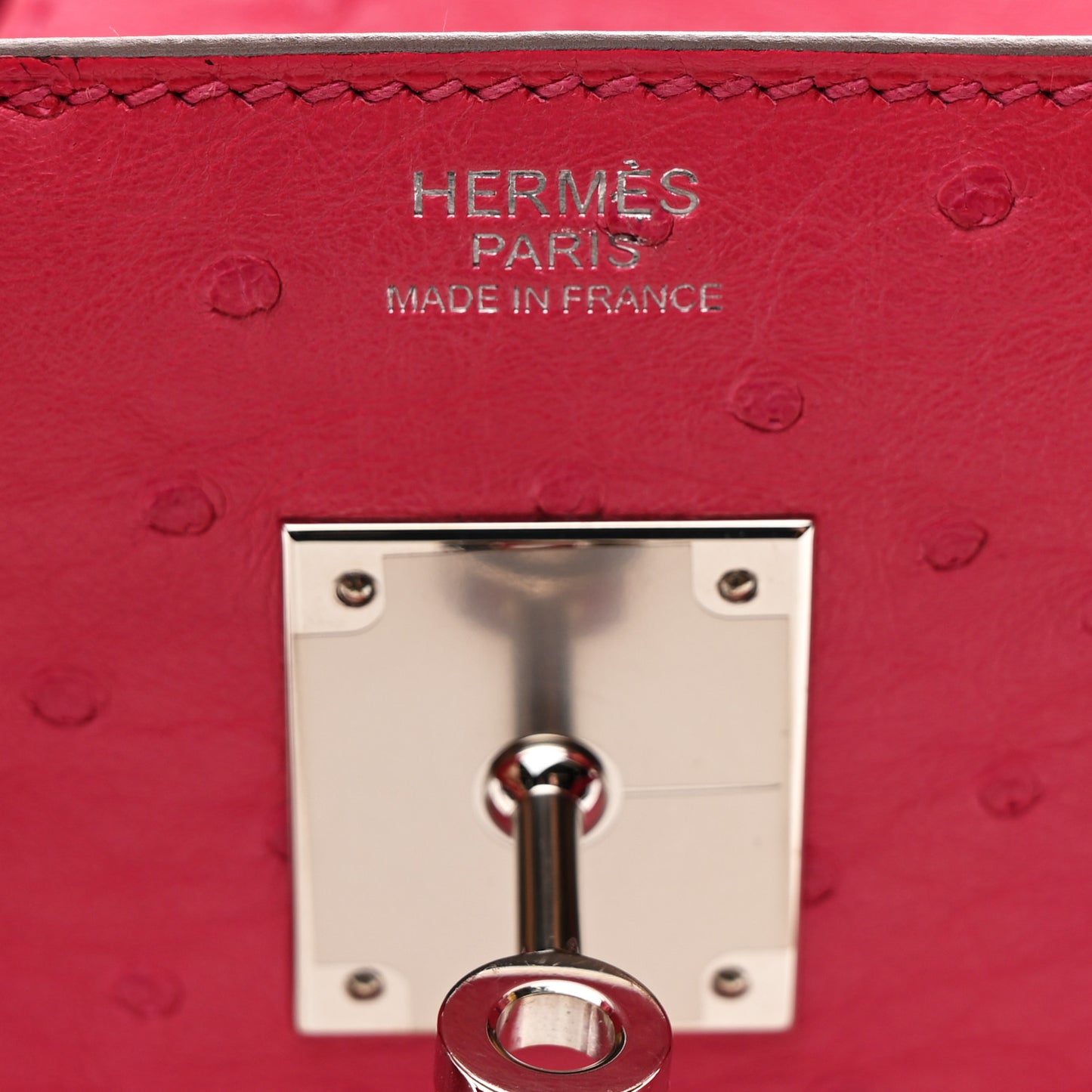 Ostrich Birkin 30 Rose Tyrien