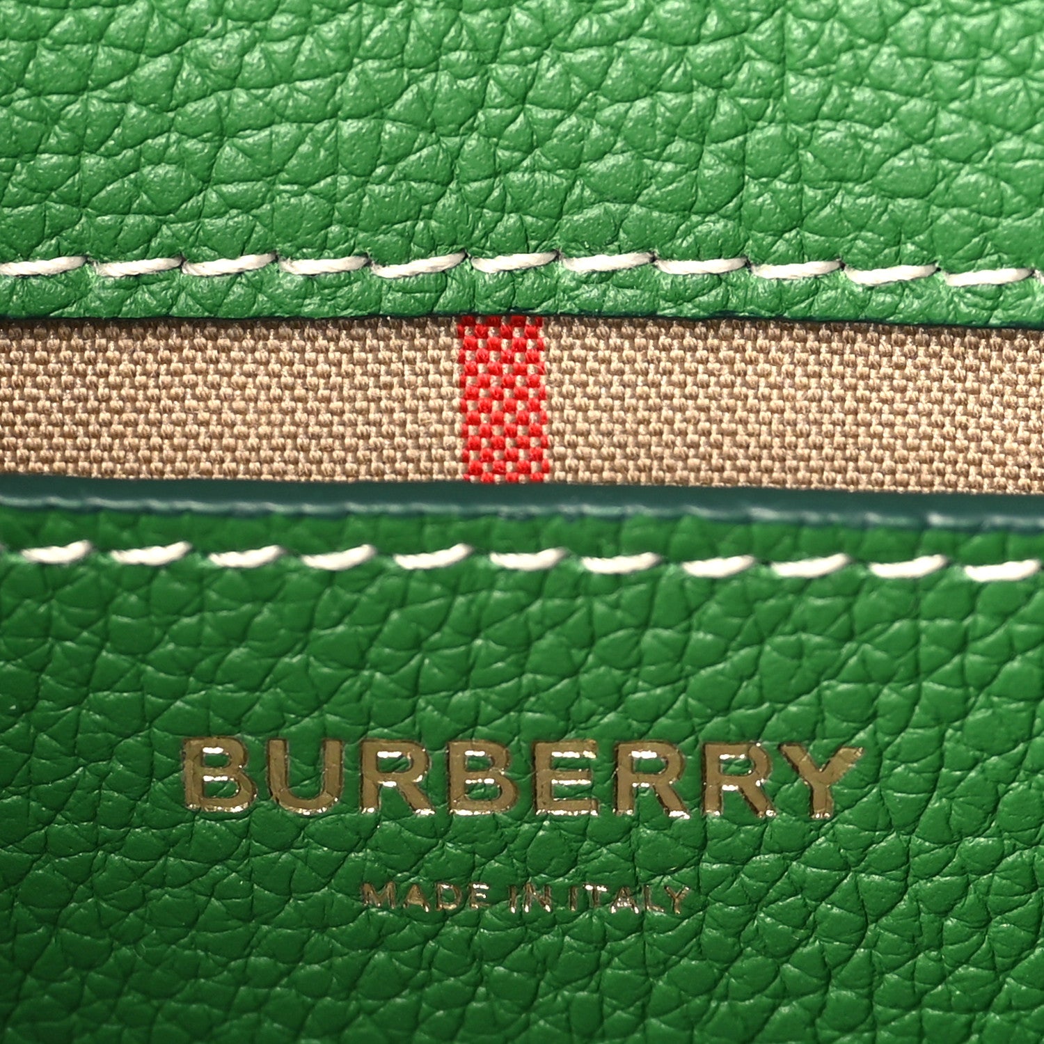 Burberry Grainy Calfskin Vintage Check Note Crossbody Bag Ivy Green 6 of 8