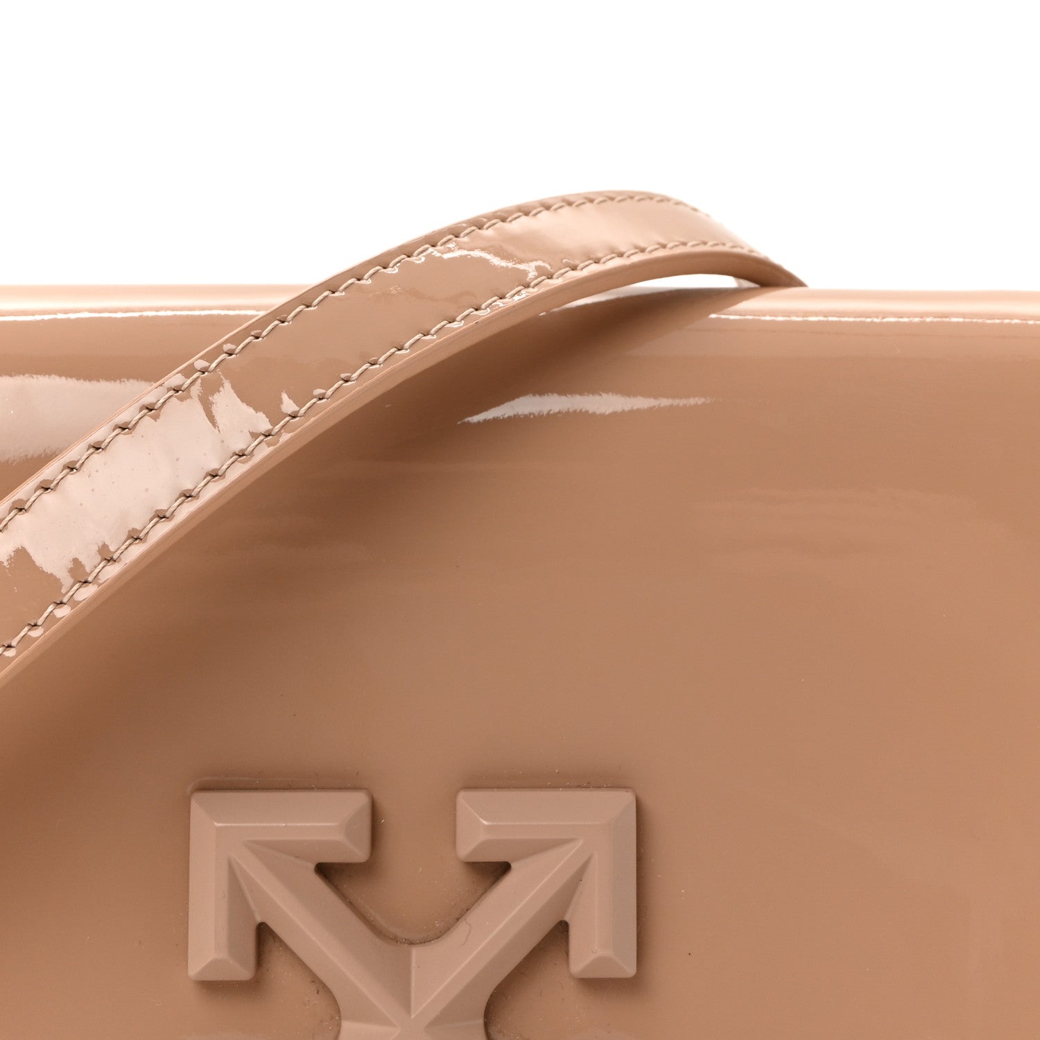 Off-White OFF WHITE Patent Jitney 0.5 Crossbody Bag Nude 7 of 9