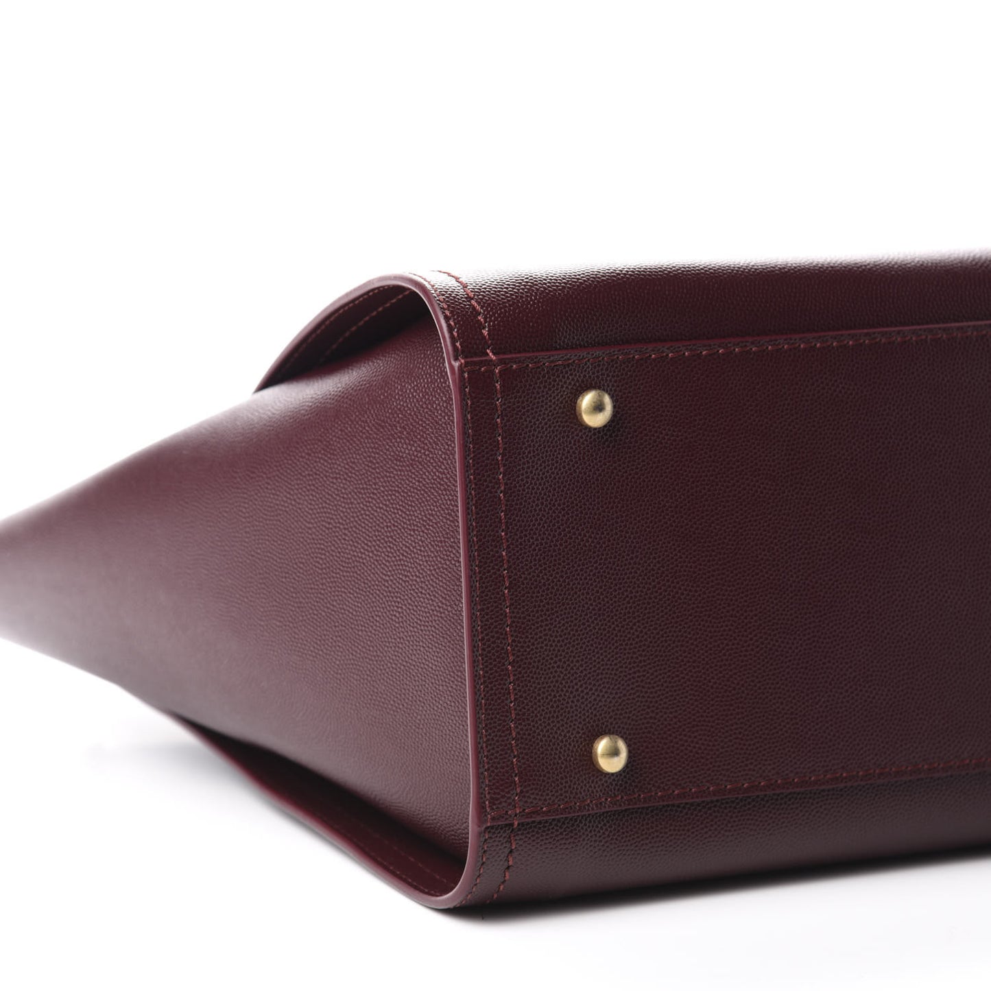 Caviar Small Studded Deauville Tote Burgundy