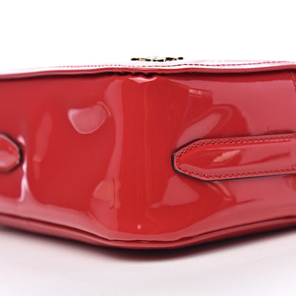 Fendi Vitello Vernice Mou Karligraphy Embossed Camera Case Rosso Cardinale 9 of 12