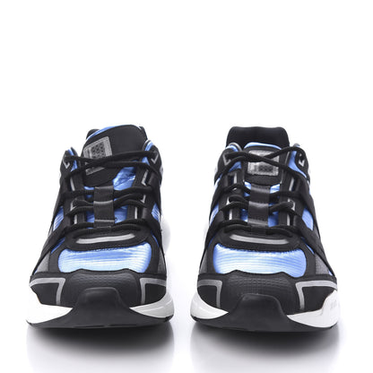 Christian Dior X Sorayama Ripstop Nylon Calfskin Womens B24 Runtek Sneakers 42 Blue Black 2 of 8
