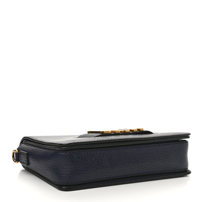 Christian Dior Grained Calfskin Dio(r)evolution Flap Bag Navy Blue 3 of 11