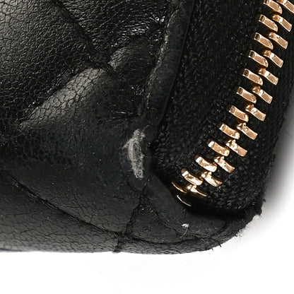 Dolce & Gabbana Calfskin Quilted Zip Around Wallet Black 9 of 10