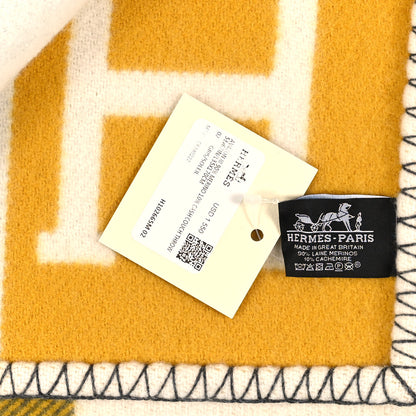 Hermes Wool Cashmere Avalon III Blanket Gris Soleil 3 of 3