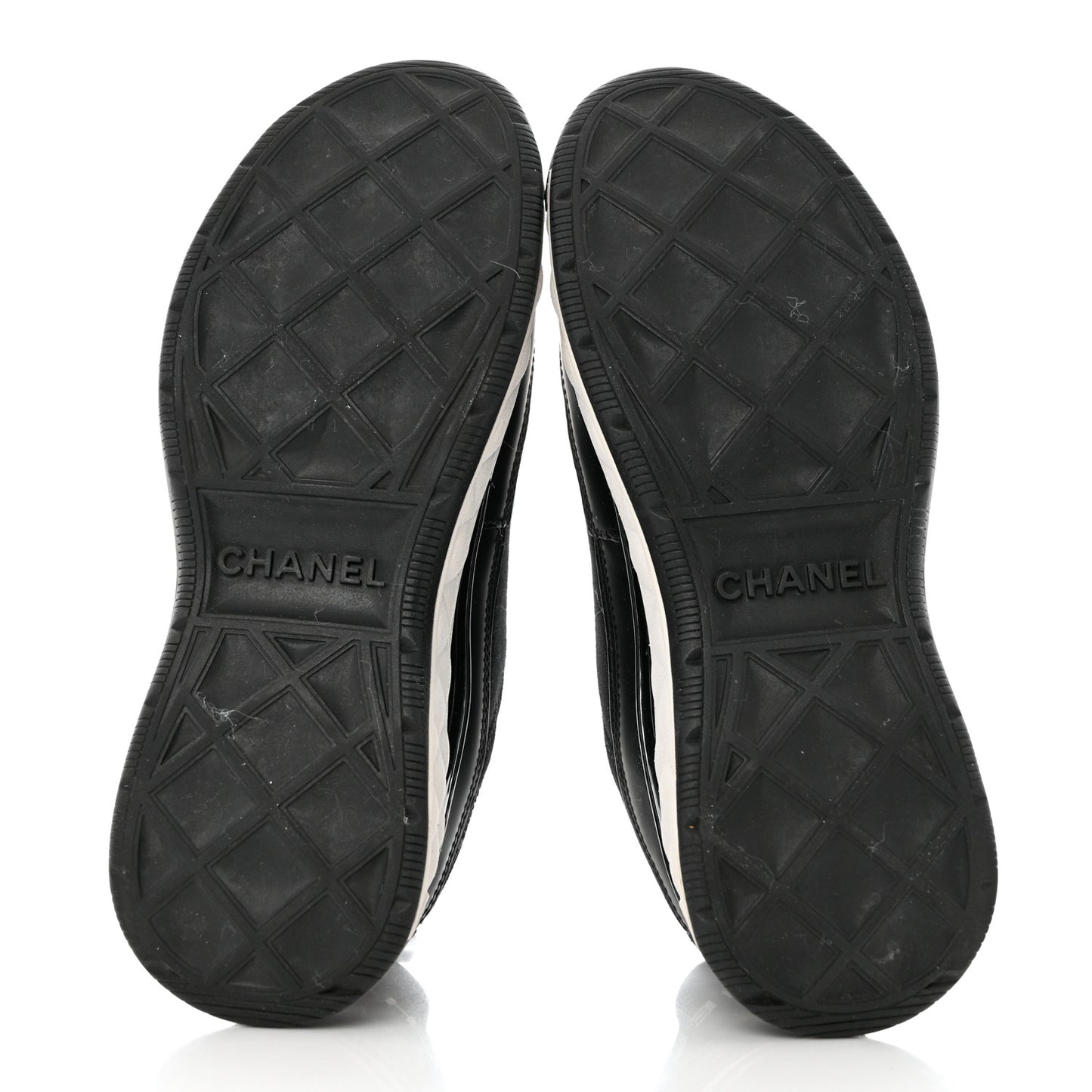 Velvet Calfskin Mixed Fibers CC Sneakers 37 Black