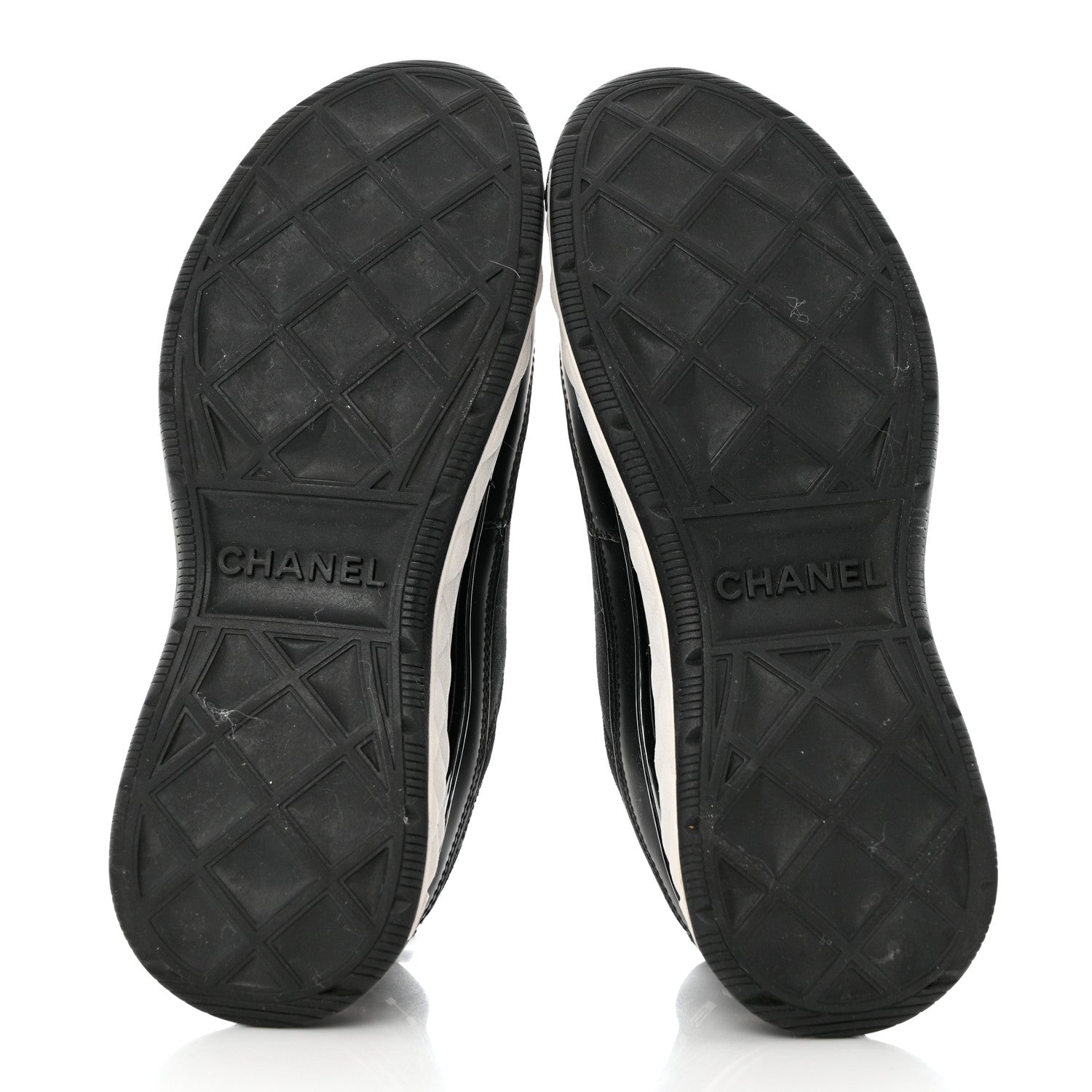 Chanel Velvet Calfskin Mixed Fibers CC Sneakers 37 Black 5 of 9