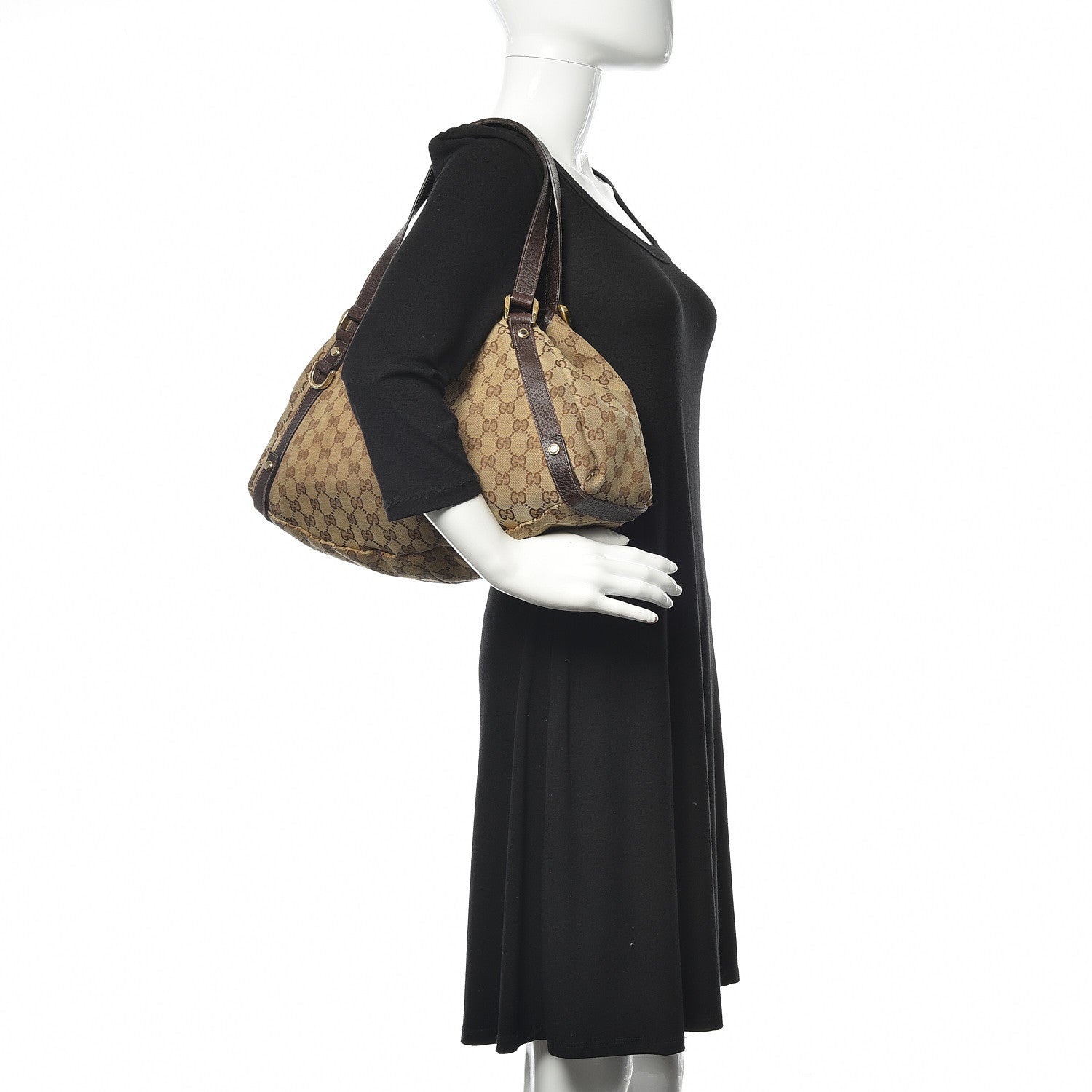 Gucci Monogram Medium Abbey Shoulder Bag Dark Brown 2 of 11