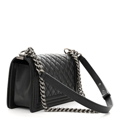 Chanel Caviar Quilted Medium Boy Flap Black 3 of 11