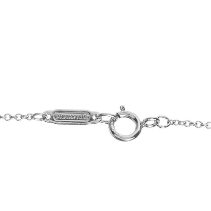 Tiffany Platinum Diamond Cobblestone Key Charm Pendant Necklace 4 of 5