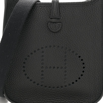Hermes Taurillon Clemence Evelyne TPM Black 8 of 11