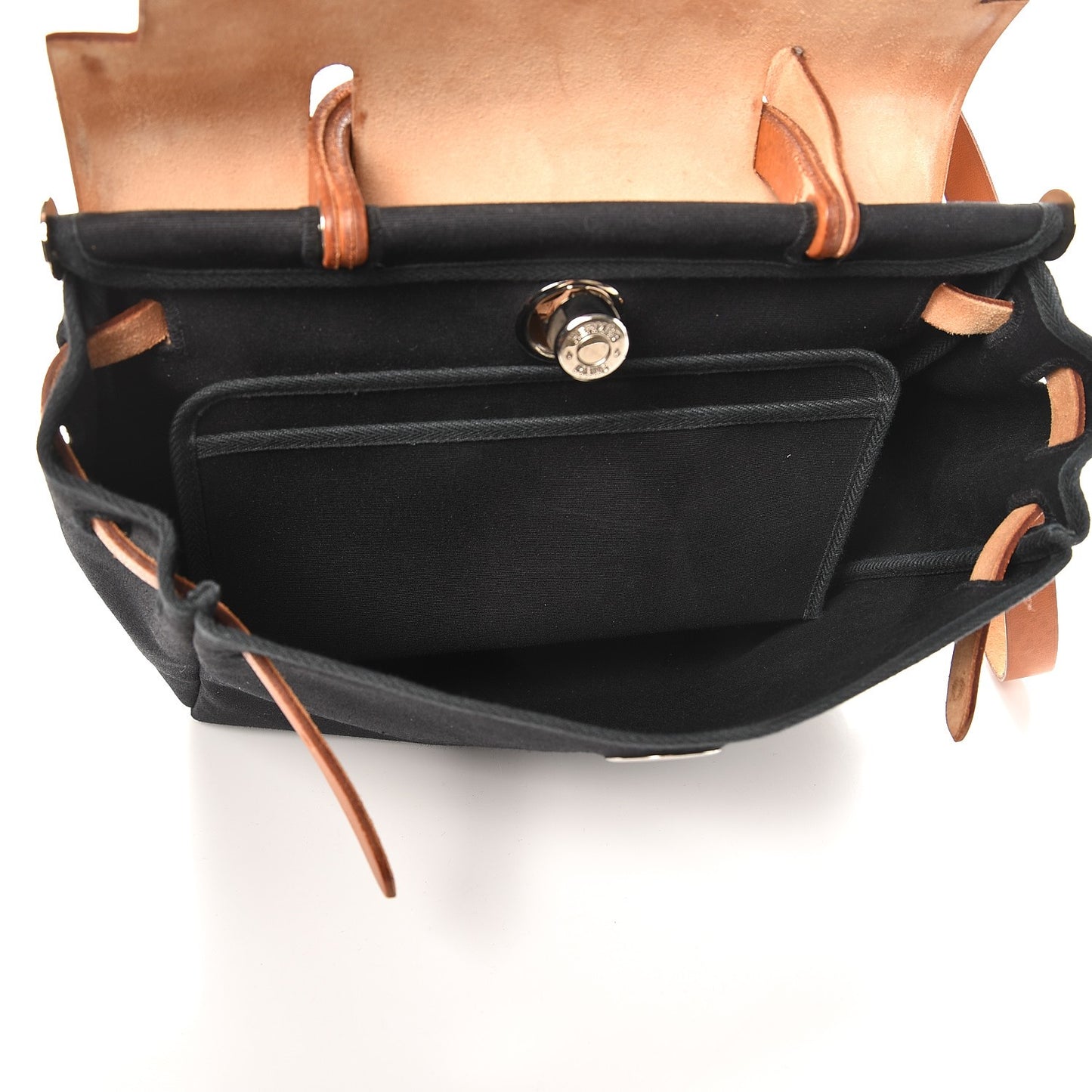 Toile Vache Calfskin Herbag 30 PM Bag Black