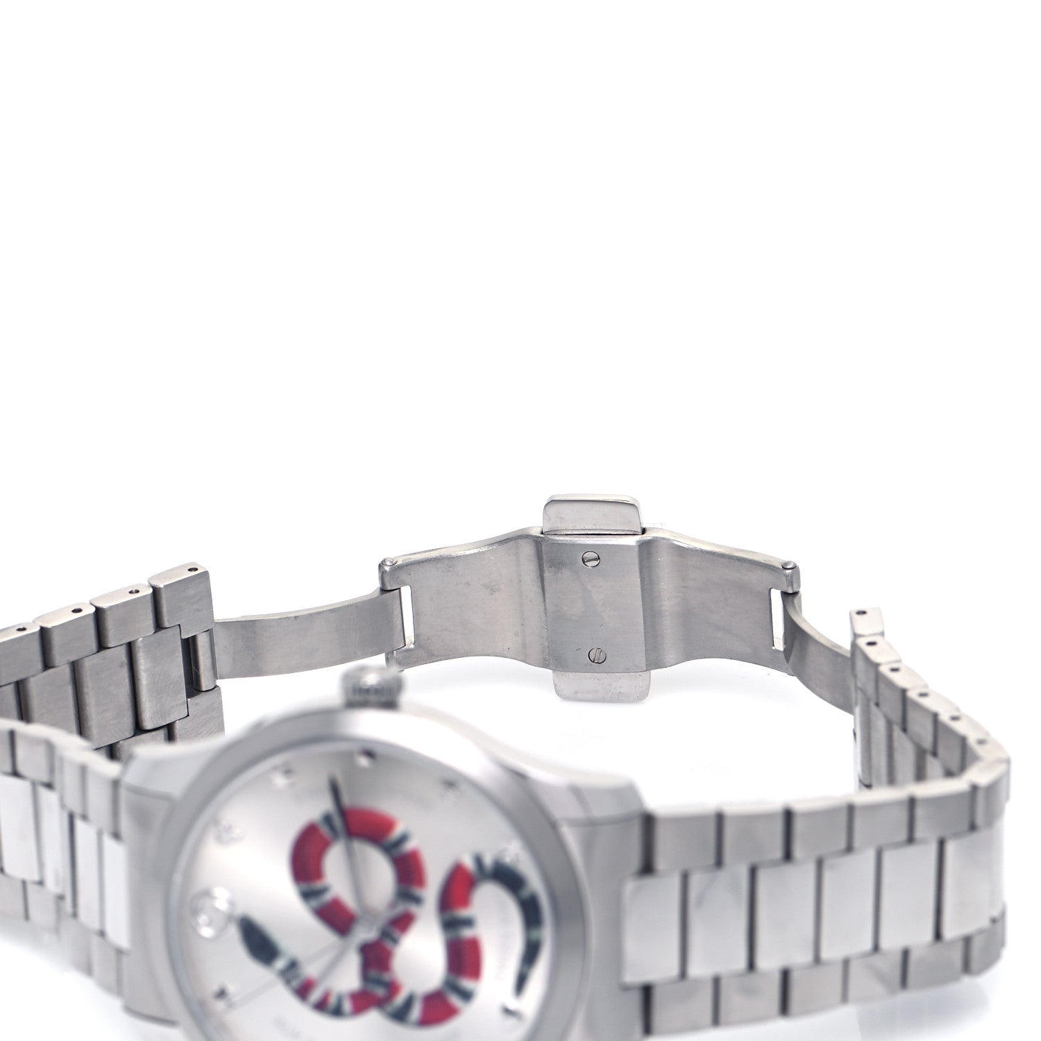 Gucci Stainless Steel 38mm G-Timeless Snake Quartz Watch 6 of 6