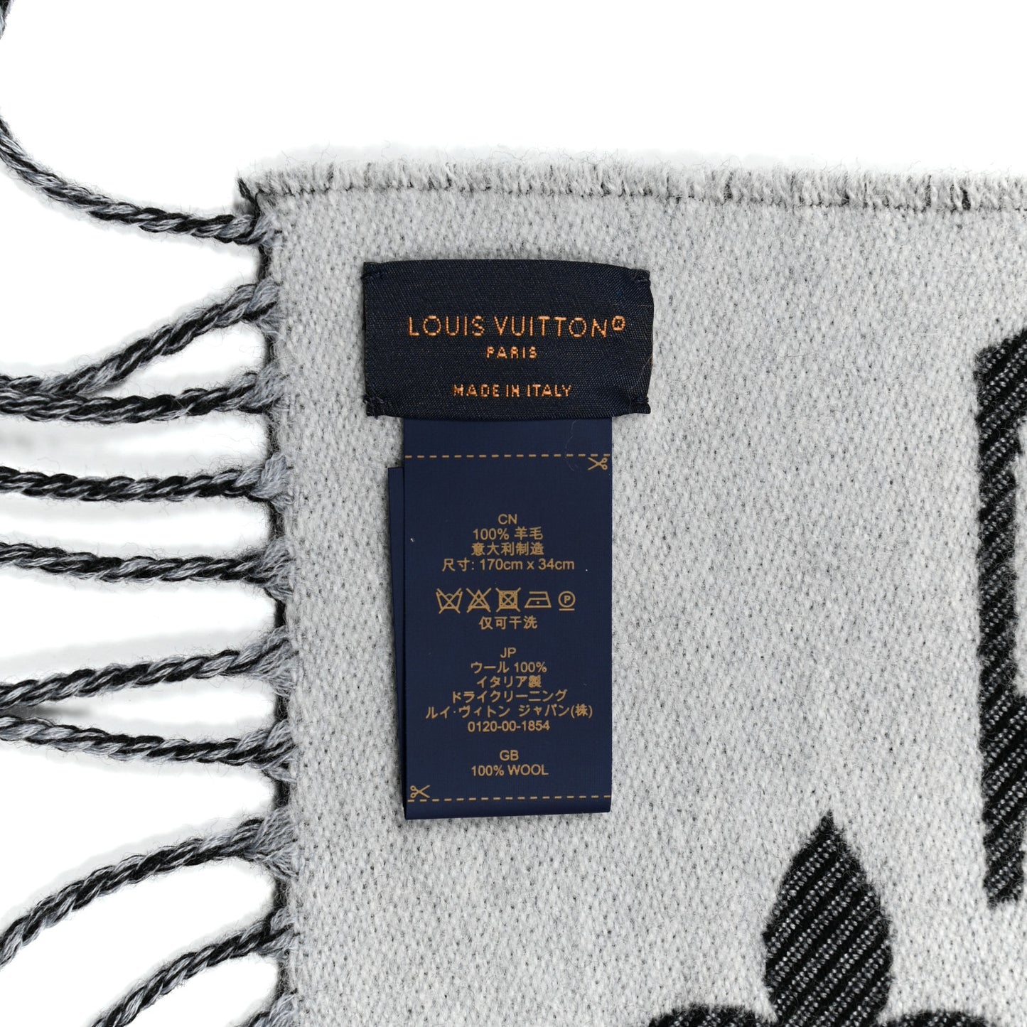 Wool Simply LV Scarf Black