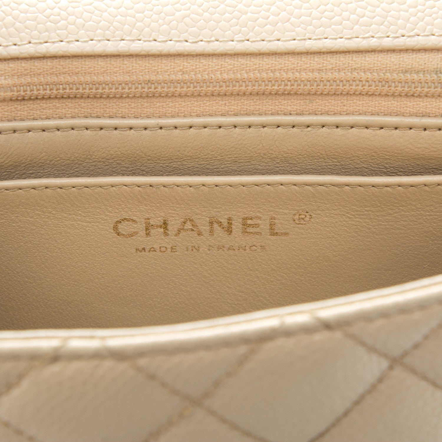 Chanel Caviar Quilted Mini Square Flap Light Beige 6 of 7