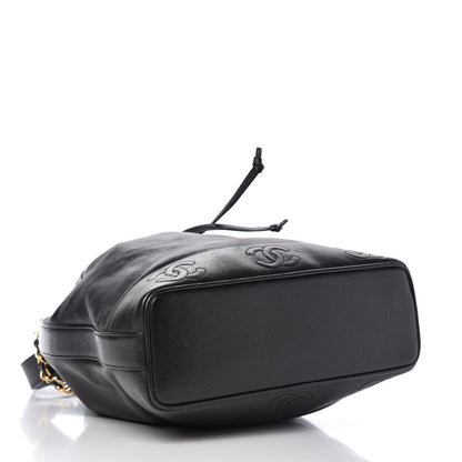 Chanel Caviar CC Drawstring Shoulder Bag Black 5 of 10