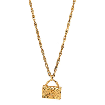 Chanel 2.55 Flap Bag Necklace Gold 1 of 7